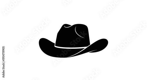 Black cowboy hat with band.