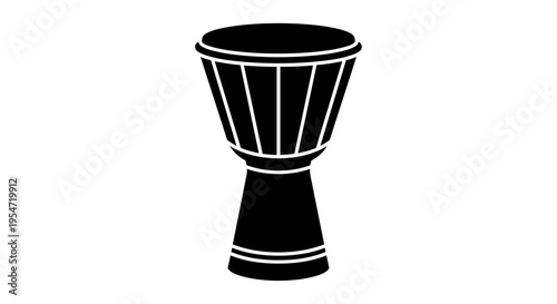 Black Djembe Drum Instrument 1.
