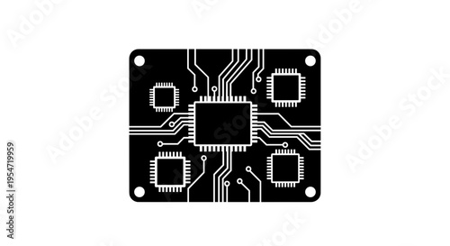 Black Electronic Circuit Board Closeup.