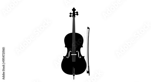 Cello and Bow Instrument.