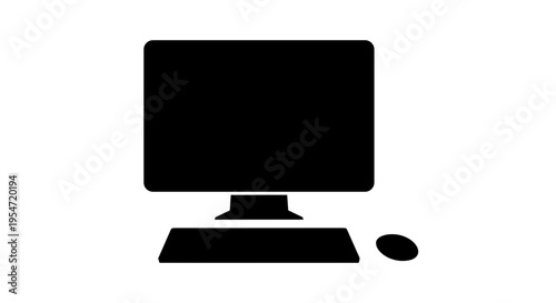 Computer Monitor and Mouse.
