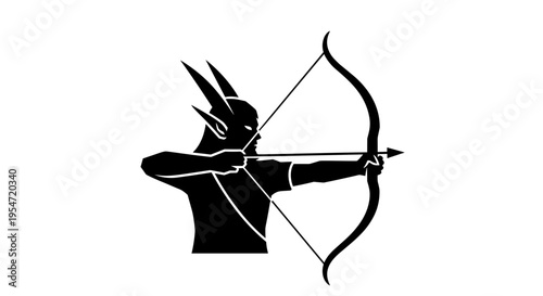 Man with bow and arrow.