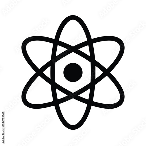 Atom Symbol Icon Vector Illustration