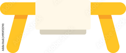 Towel hanging on a fitness bar for gym hygiene and workout