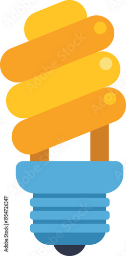 Compact fluorescent lamp icon symbolizing energy efficiency and sustainable electricity