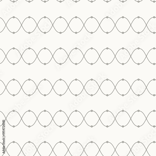 Wave line seamless pattern in line design. wave curve abstract minimal symmetry linear pattern vector. wave line editable stroke pattern