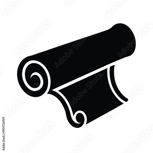 Diploma Scroll Icon Vector Illustration