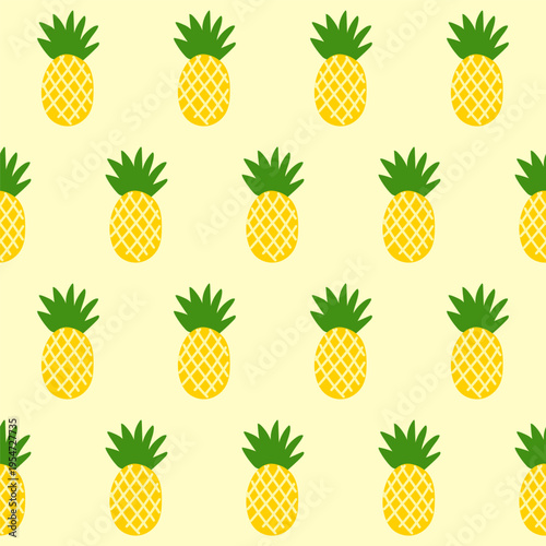 Cartoon Fun Fruit Seamless Pattern Background. Vibrant Retro Wrapping Paper Print. Colorful Party Wallpaper Design. Fashionable Bold Tropical Textile Positive Festive Fabric. Happy Summer Holiday Art