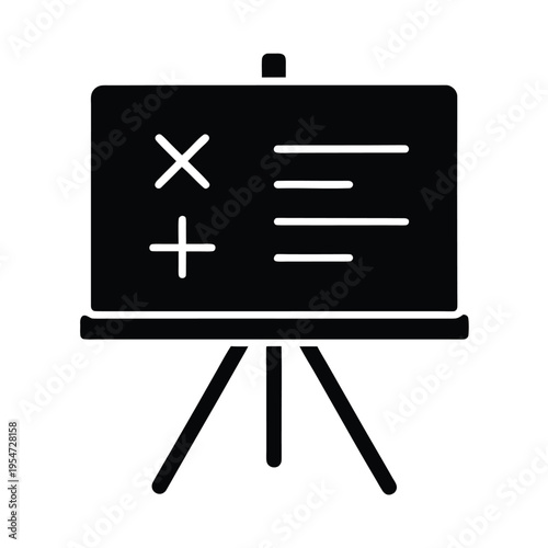 Math Equation Board Icon Vector Illustration
