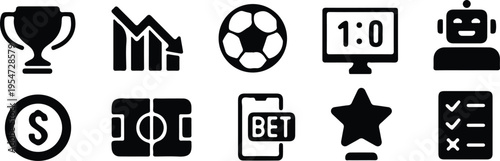 sport soccer icons set vector illustration design 