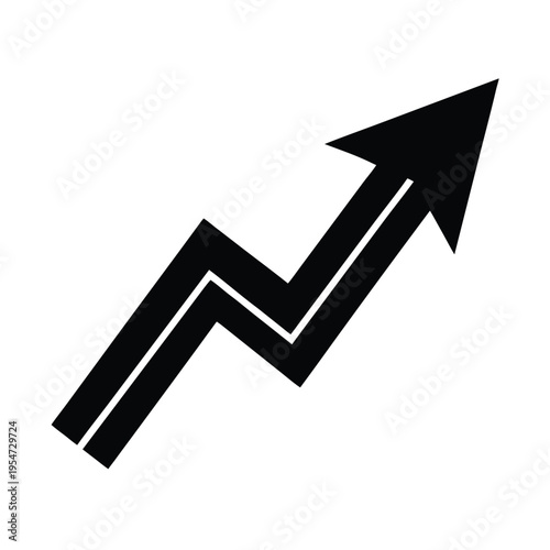 Stock Market Arrow Icon Vector Illustration