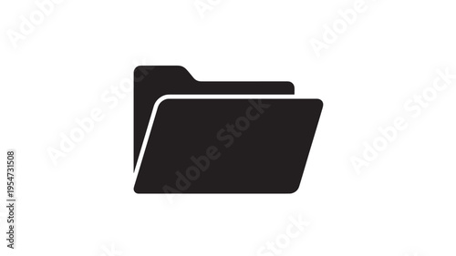 Folder icon with rounded corners, representing digital file storage and organization for documents and information.