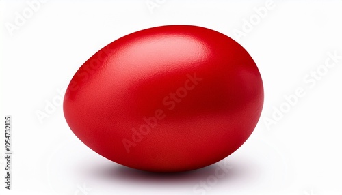 Bright Red Easter Egg Isolated On Transparent Background