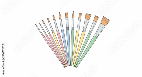 Colorful Paint Brushes for Artistic Use.