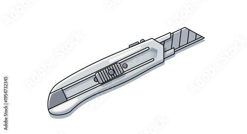 Utility knife with metal blade.