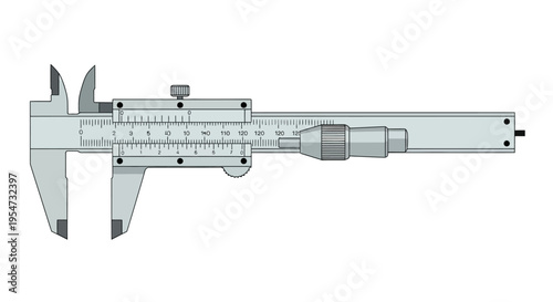 Vernier caliper measurement tool device.