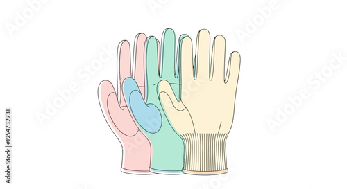 Colorful Gloves for Hands Protection.