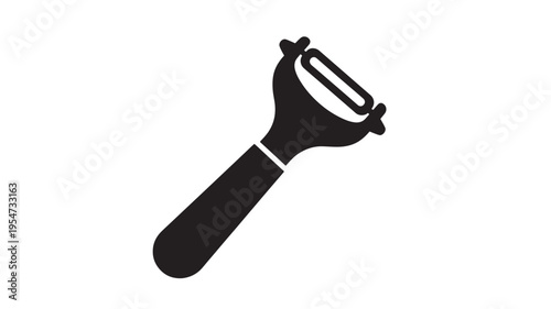 Peeler kitchen tool with a sharp swivel blade for efficient vegetable and fruit skin removal. featuring cooking, food preparation, slicing with