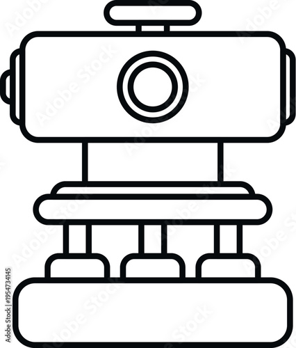 Vintage movie projector outline representing old film technology and entertainment