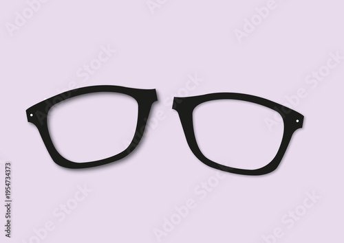 Broken glasses, illustration