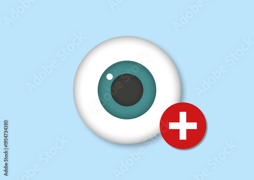Farsightedness, conceptual illustration