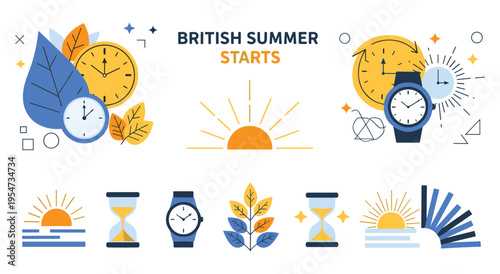 British summer starts with clocks, sun, and leaves