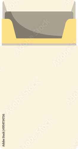 Empty cigarette pack showing a concept of cessation, addiction, or no smoking