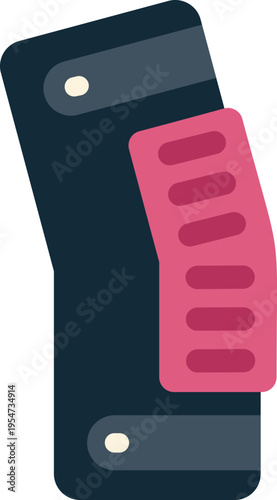 Orthopedic knee brace icon aiding injury recovery and rehabilitation