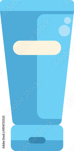 Blue lotion tube icon illustrating beauty and personal hygiene