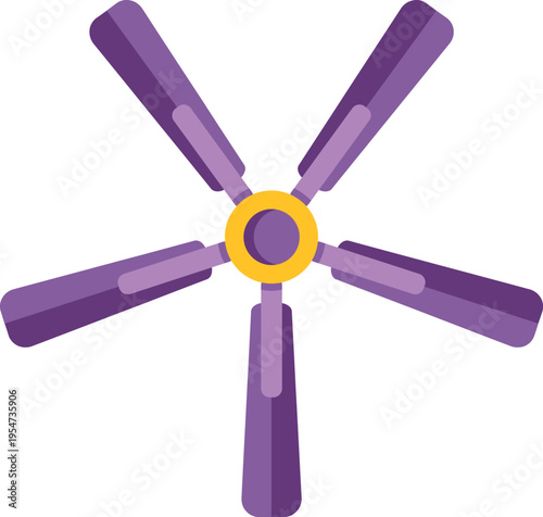 Ceiling fan creating air movement for home comfort