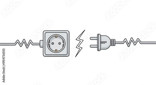 Electric plug and socket disconnection.