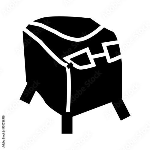 black and white bread maker glyph solid style icon vector