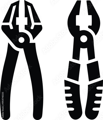 vise grip pliers vector illustration on transparent background