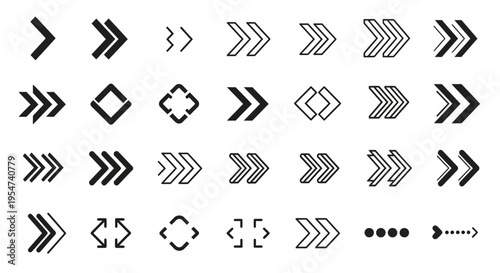 Collection of various arrow icons and symbols.