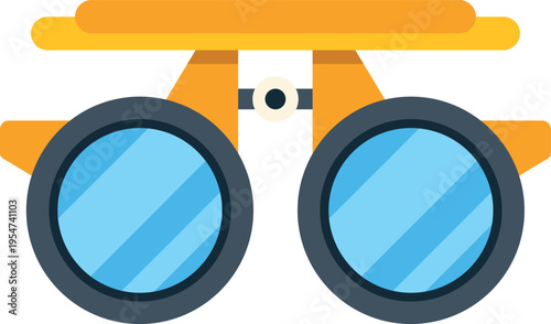 Colorful flat style binoculars icon symbolizing exploration and observation concepts