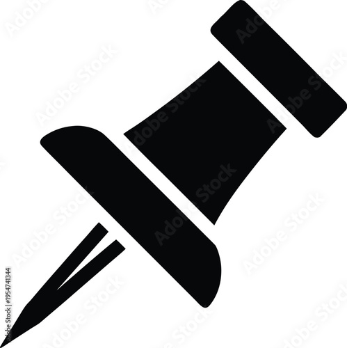 pushpin thumbtack vector illustration on transparent background