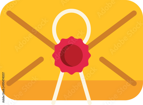 Elegant golden envelope with red wax seal representing privacy and secure communication