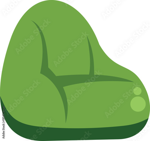 Stylish green bean bag chair offering cozy relaxation and modern living room comfort