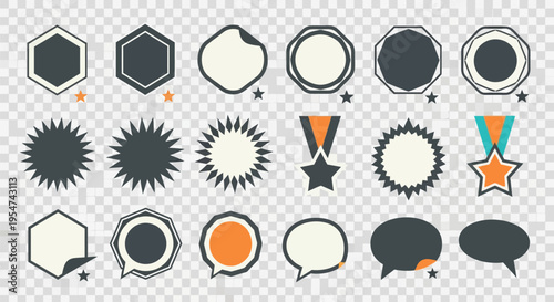 Collection of various chat and rating icons.