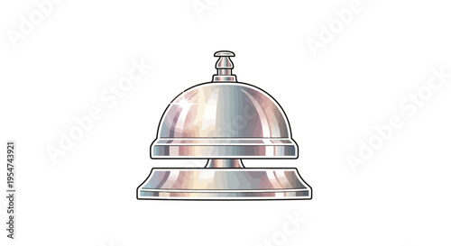Silver hotel service bell dish cover.