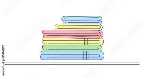 Colorful Stack of Bound Books.