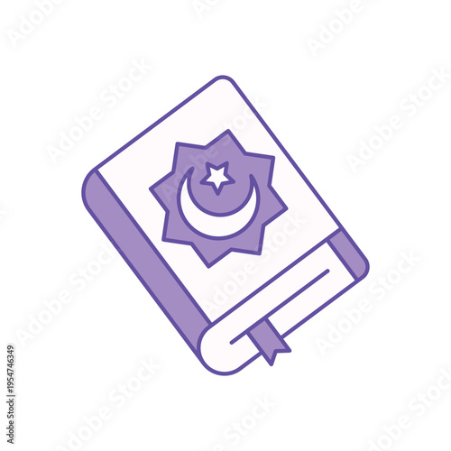 Quran icon clean and modern vector illustration
