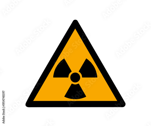 ISO 7010 W003 Warning Radioactive material or ionizing radiation sign. Warning pictogram vector design and illustration.


