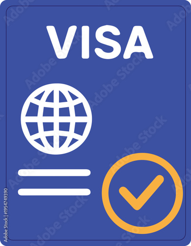 Visa Approval Identification Card Icon
