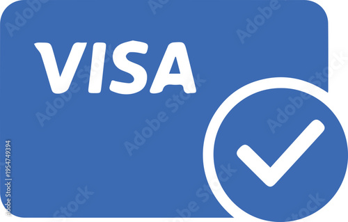 Visa Approval Identification Card Icon