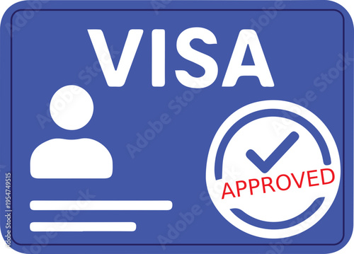 Visa Approval Identification Card Icon
