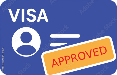 Visa Approval Identification Card Icon
