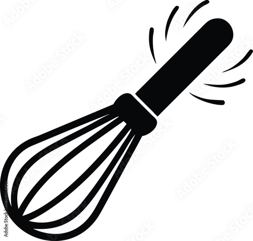 Black and white of a whisk kitchen cooking