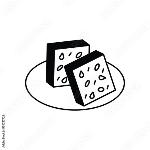 Halva icon clean and modern vector illustration