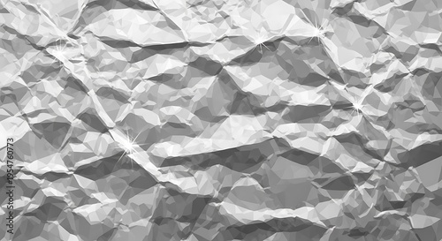Crinkled Gray Paper Texture Abstract Surface